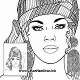 Coloring Woman Jamaica Pages Tutorial Pdf Adult Adults sketch template