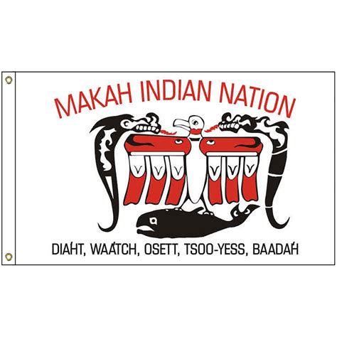 makah tribe flag  heading grommets