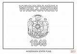 Wisconsin Flag Coloring State Pages Printable Flags Drawing Categories sketch template