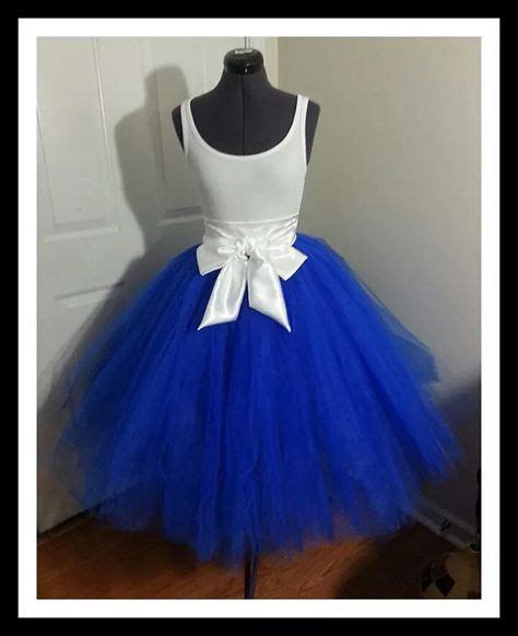 custom  adult royal blue tulle tutu style skirt  brides maid dress prom par flower