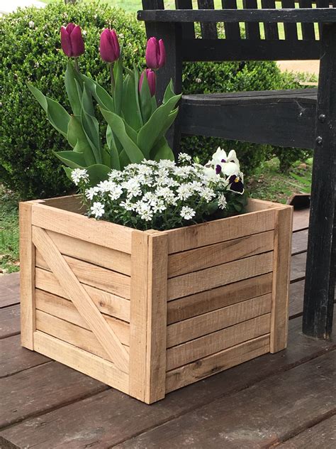 outdoor wood planter box