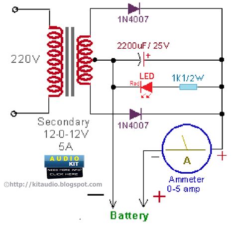 electronic schematic diagrams  circuits  volt car battery charger circuit