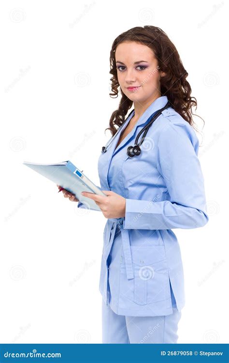 young doctor  medic stock photo image  pretty isolated