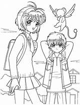 Coloring Sakura Card Captor Cardcaptor Pages Kids Cabbage Patch Cute Anime Syaoran Library Clipart Popular Line Sheets sketch template