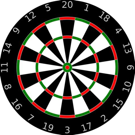 shooting targets numbered dartboard target