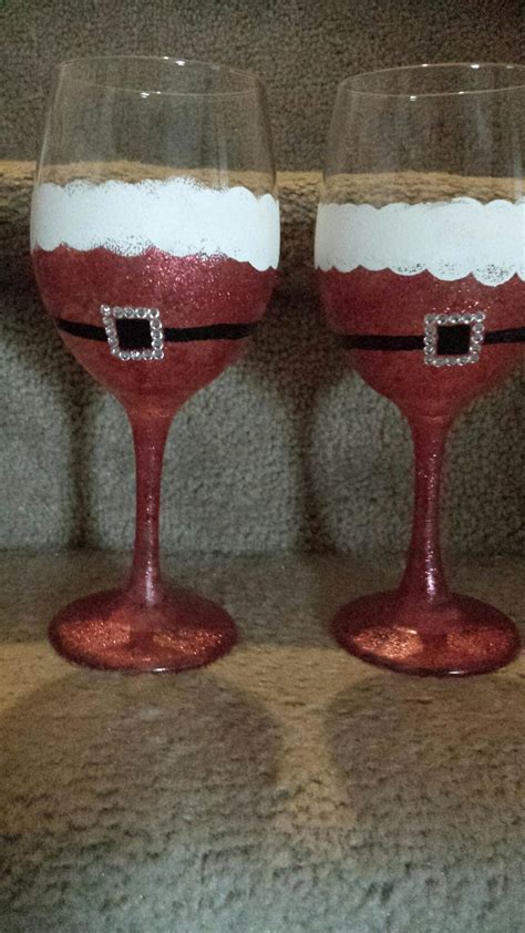 Sparkly Santa Wine Goblet From Unique Baskets And Ts Christmas