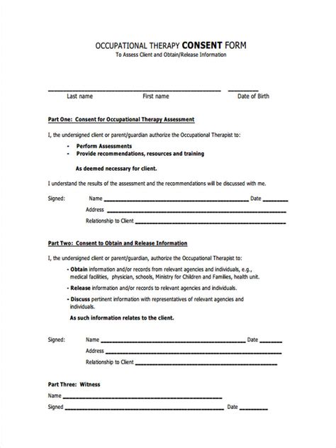 free 7 therapy consent forms in pdf