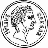 Coin Caesar Coins Coloring Ancient Roman Clipart Rome Pages Clip Gold Julius History Medieval Etc Para Money Roma Colorir Gif sketch template