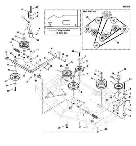 ferris assemblies   evolution series   mower deck evkav parts diagram
