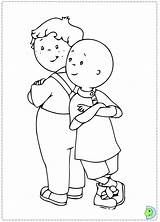 Caillou Coloring Body Pages Human Dinokids Kids Close Color Kidvision Print sketch template