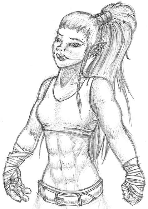 Female Half Orc By Creeepee On Deviantart