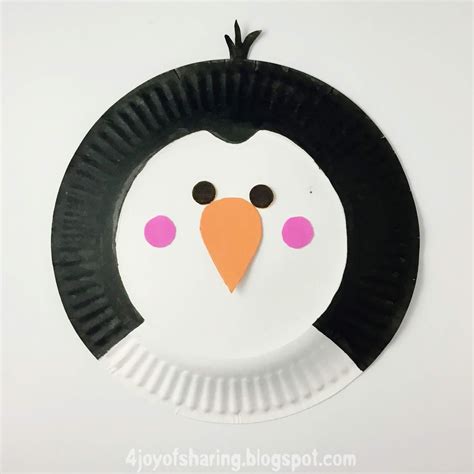 paper plate penguin craft  joy  sharing