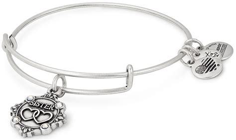 alex  ani sister crystal embellished charm bangle bracelet