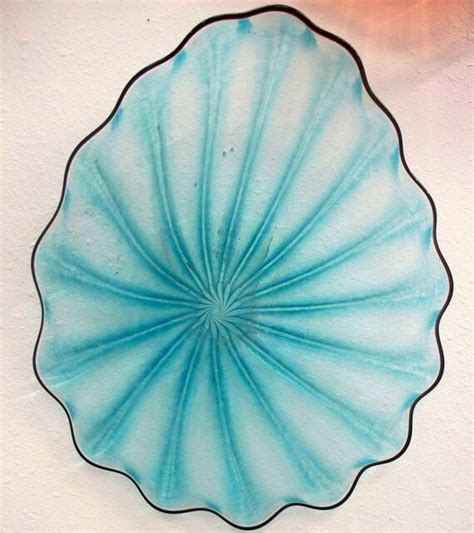 Beautiful Hand Blown Glass Aqua Blue Art Wall By Oneilsarts