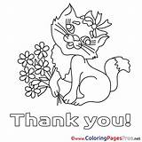 Thank Coloring Pages Flowers Printable Cat Teacher Appreciation Card Cards Service Kids Waldo Color Sheet Getdrawings Getcolorings Print Colorings sketch template