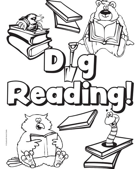 library book care pages coloring pages