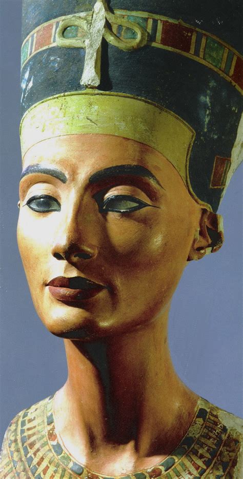 The Crowned Head Of Nefertiti Wife Of Akhenaton The Sculpture Was
