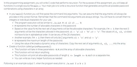 Solved In This Programming Assignment You Will Write C Code