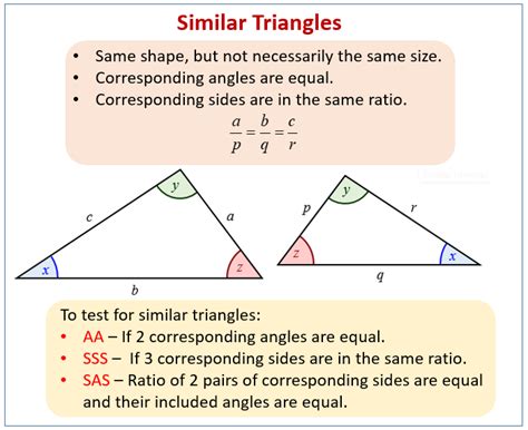 similar triangles examples solutions  lessons worksheets games activities