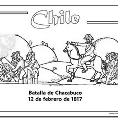 colorear dibujos batalla de chacabuco chile jugar  colorear