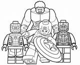 Lego Coloring Superhero Avengers Pages Kids sketch template