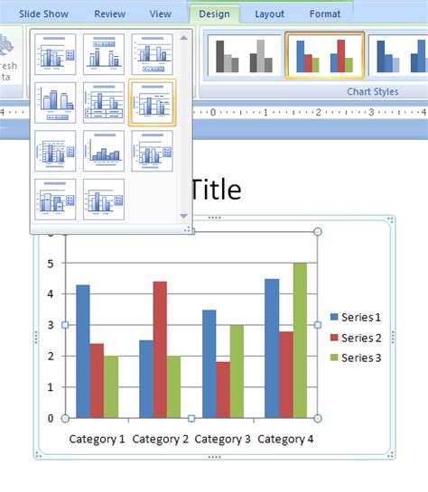 apply  chart layout chart chart table microsoft office powerpoint  tutorial