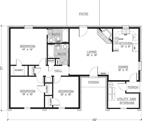 bedroom house plans  square feet home plans homepw  square feet  bedroom