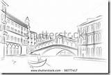 Venecia Colorear Gondolero Canales sketch template