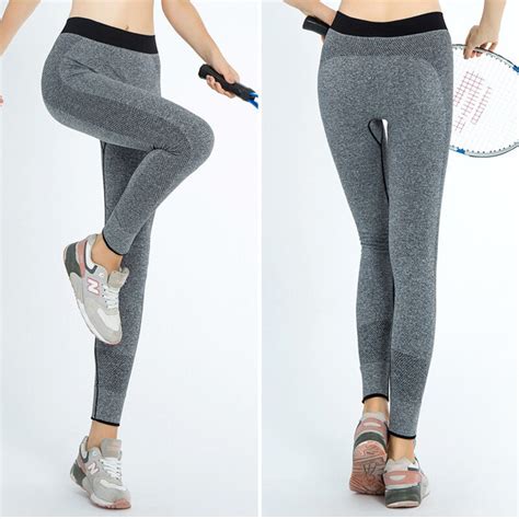 hot women high waist stretched sports pants gym clothes running