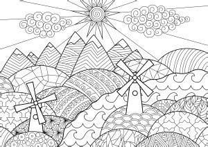 printable scenery coloring pages  adults  files