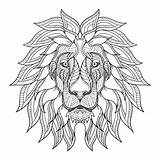 Lions Tete Criniere sketch template