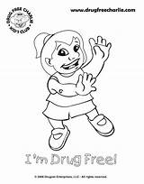 Coloring Pages Drugs Say Drug Kids Printable Week Just Adults Anti Ribbon Red Drawing Worksheets Drawings Maryland Charlie Baltimore Figure sketch template