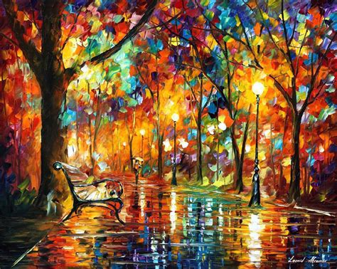 colorful night painting    artist