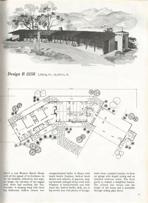 vintage house plans western ranch houses large family house plan family house plans house