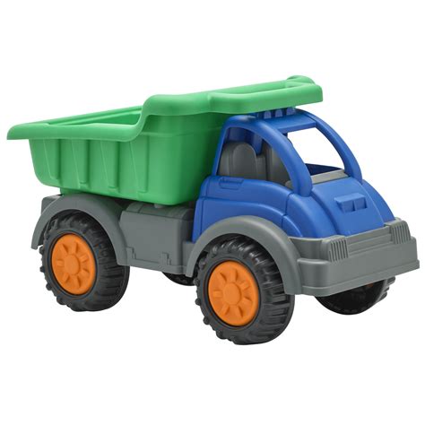 american plastic toys gigantic dump truck  green  blue walmart
