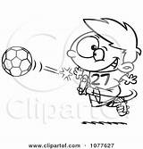 Kicking Ball Soccer Boy Outlined Illustration Toonaday Royalty Clipart Vector Boys 2021 sketch template