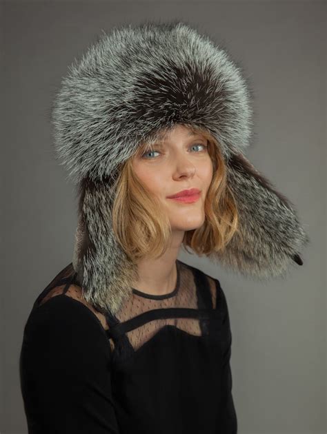 Russian Style Sheepskin And Fox Fur Ushanka Hat Nordfur