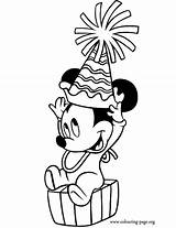 Coloring Mouse Pages Birthday Minnie Mickey Popular sketch template
