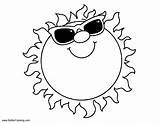 Coloring Sunglasses Pages Summer Sun Fun Printable Kids Adults Color Print sketch template