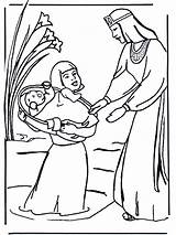 Moses Bible Moises Baby Coloring Para Colorear Dibujos La Testament Imprimir Pages Bibel Eva Old sketch template