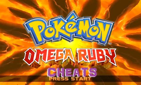 pokemon omega ruby cheats pokemoncoders