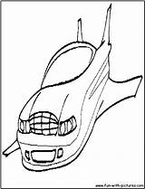 Car Flying Coloring Template sketch template