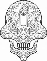 Coloring Skull Sugar Pages Skulls Adult Zentangle Mexican Kifestkönyv Colouring Printable Halloween Color Kidspressmagazine Kids Celebrations Now sketch template