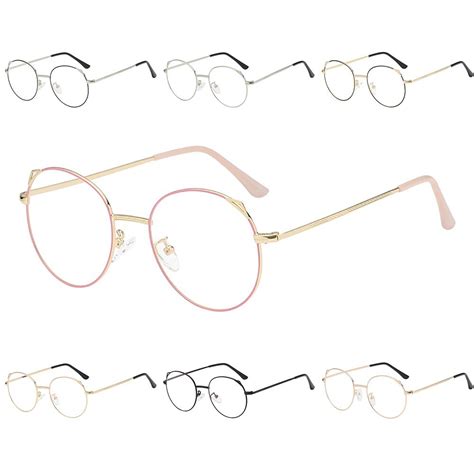 fashion vintage retro metal frame clear lens glasses nerd geek eyewear