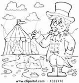 Circus Ringmaster Big Top Drawing Tent Clipart Royalty Waving Man Illustration Getdrawings Cartoon Vector Visekart Animals Lineart Near sketch template