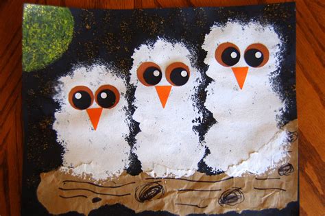 owl babies craft  heart crafty