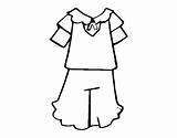 Uniform School Coloring Girl Coloringcrew sketch template