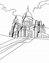 Coloring Basilica Paris Pages Ages Middle Sacred Heart Cathedral Print Getcolorings Getdrawings Drawing sketch template