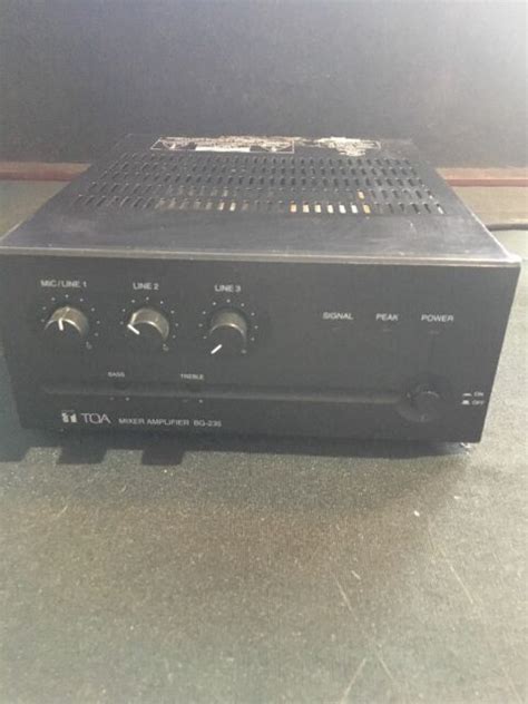 toa mixer amplifier bg   channel  input mix amplifier ebay