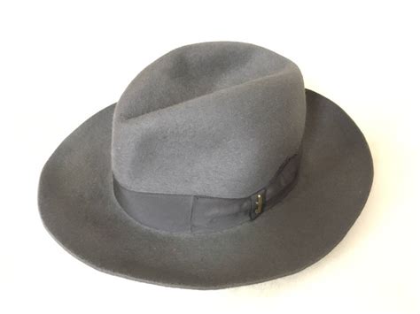borsalino borsalino grey felted wool hat size  grailed